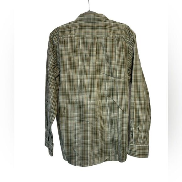 Eddie Bauer Green Plaid Dress Shirt - Picture 2 of 4